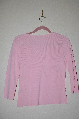 +MBADG #52-273  "Venini Pink Glass Pearl Embelished Sweater"