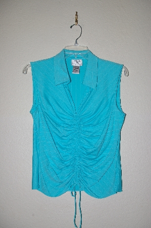 +MBADG #52-236  "Vision Apparel Fancy Blue Stretch Top"