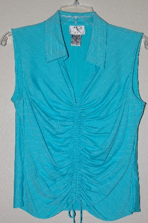 +MBADG #52-236  "Vision Apparel Fancy Blue Stretch Top"
