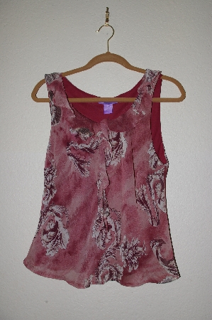 +MBADG #52-232  "Newsworthy Antique Pink Floral Tank"