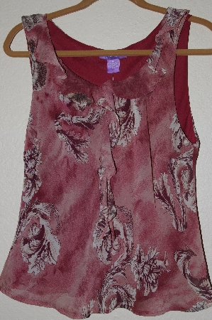 +MBADG #52-232  "Newsworthy Antique Pink Floral Tank"