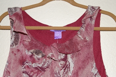 +MBADG #52-232  "Newsworthy Antique Pink Floral Tank"