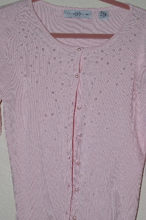 +MBADG #52-197  "Marisa Christina Pink Fancy Pearl Embelished Cardigan"