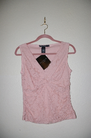 +BADG #52-150  "Rampage Clothing Co Fancy Pink Lace Stretch Top"