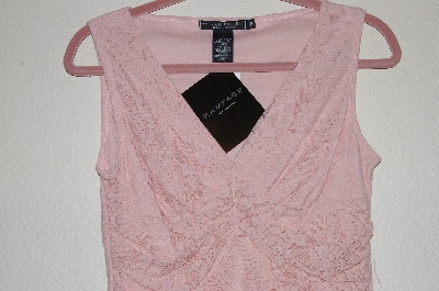 +BADG #52-150  "Rampage Clothing Co Fancy Pink Lace Stretch Top"