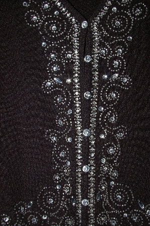 +MBADG #52-123  "Marisa Christina Fancy Black Embellished Cardigan"