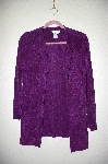 +MBADG #52-105  "Coldwater Creek Fancy Purple Floral Stretch Cardigan"