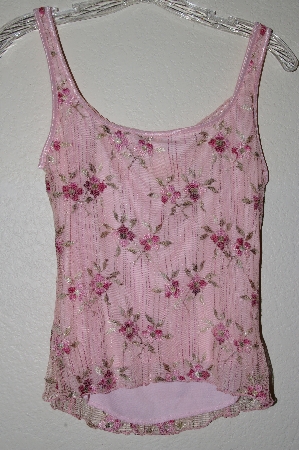 +MBADG #52-464  "Sylvie & Mado Fancy Pink Lace Tank"