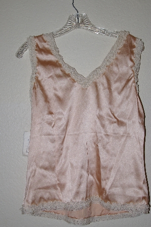 +MBADG #52-442  "Gina Camarillo Fancy Pink Satin & Lace Trim Top"