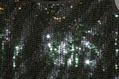 +MBADG #31-033  "Express Fancy Olive Green Sequined Tank"