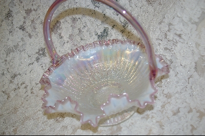 +MBA #S-FB   " 1990's Large Fenton Opalescent Basket