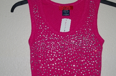 +MBADG #31-042  "Carina Fancy Pink Rhinestone Tank"