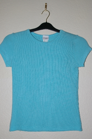 +MBADG #31-167  "Timing USA Blue Knit Short Sleve Top"