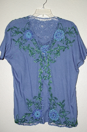 +MBADG #31-161  "Jane Ashley One Of A Kind Hand Beaded Top"