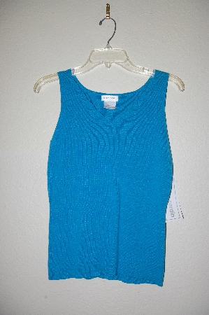 +MBADG #31-157  "Pierre Cardin Blue Knit Tank"