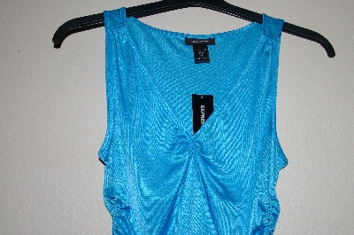 +MBADG #31-154  "Express Blue Satin Tie Side Top"