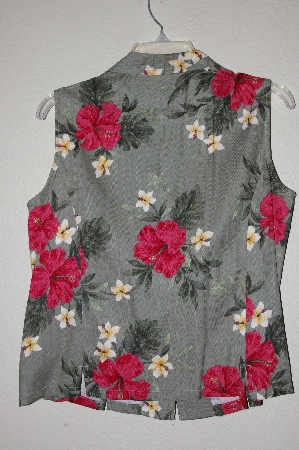 +MBADG #31-295  "Havana Jack Cafe Fancy Floral Button Front Top"