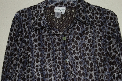 +MBADG #31-357  "Coldwater Creek Fancy Animal Print Shirt"