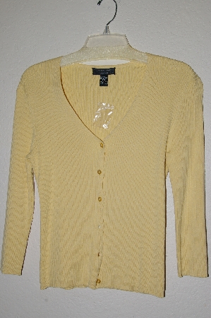 +MBADG #31-339  "Cable & Gauge Yellow Button Front Cardigan"