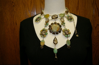 +The Mother Load Of Green Turquoise & Smokey Quartz Necklace