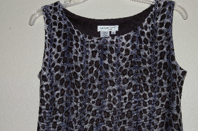 +MBADG #31-442  "Coldwater Creek Fancy Blue Animal Print Tank"