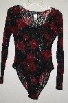 +MBADG #31-474  "Susan Lucci Fancy Black Lace & Rose Body Suit"