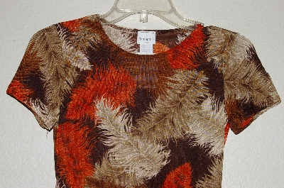 +MBADG #31-425  "Diamond's USA Fancy Feather Pattern Stretch Top"