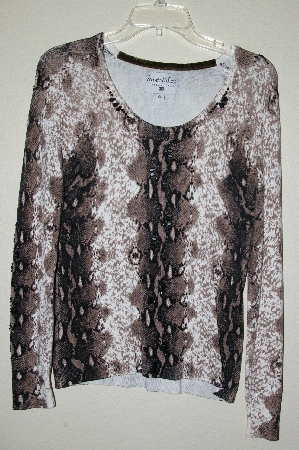 +MBADG #31-494  "Pamela McCoy Fancy Python Scoop Neck Sweater"