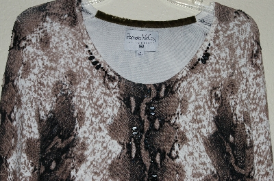 +MBADG #31-494  "Pamela McCoy Fancy Python Scoop Neck Sweater"