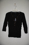 +MBADG #31-507  "August Silk Fancy Black Gromet Trim Sweater"