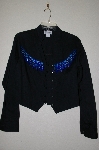 +MBADG #31-521  "Banjo Black Fancy One Of A Kind Hand Beaded Western Shirt"