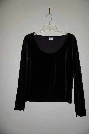 +MBADG #31-544  "Boston Proper Black Velvet Top"