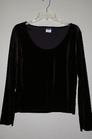 +MBADG #31-544  "Boston Proper Black Velvet Top"