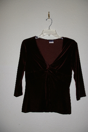 +MBADG #31-562  "Boston Proper Fancy Brown Velvet Top"