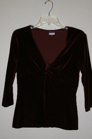 +MBADG #31-562  "Boston Proper Fancy Brown Velvet Top"