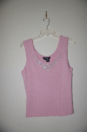 +MBADG #31-569  "Karen Kane Fancy Embelished Pink Knit Tank"