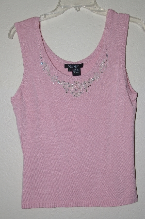 +MBADG #31-569  "Karen Kane Fancy Embelished Pink Knit Tank"