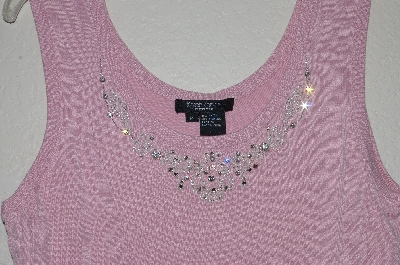 +MBADG #31-569  "Karen Kane Fancy Embelished Pink Knit Tank"