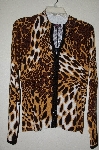 +MBADG #3-027  "Fontana Fancy Animal Print Embelished Cardigan"