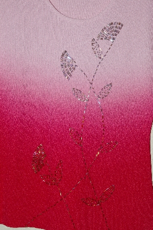 +MBADG #3-009  "Carina Fancy Tow-Tone Pink Bead Embelished Sweater"