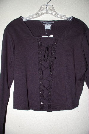 +MBADG #3-053  "Rockies Fancy Black Stretch Tie Front Western Shirt"