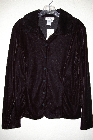 +MBADG #3-080  "Coldwater Creek French Velvet Button Front Top"