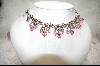 "SOLD"  Sweet Romance Pink Crystal Necklace