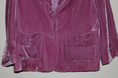 +MBADG #3-090  "Boston Proper Mauve Fancy Velvet Jacket"