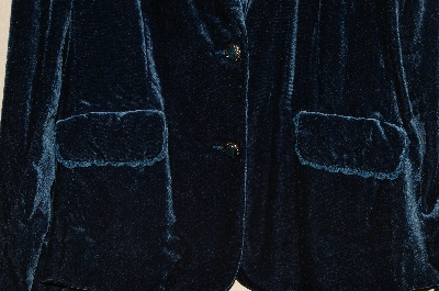 +MBADG #28-550  "Dialogue  Green Fully Lined Velvet Blazer"