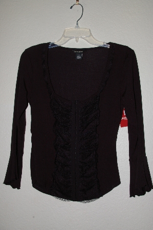 +MBADG #28-561  "Guess Jeans Fancy Black Stretch Top"