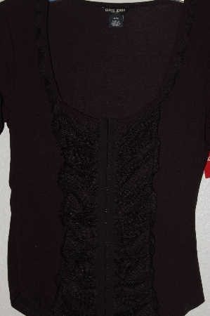 +MBADG #28-561  "Guess Jeans Fancy Black Stretch Top"