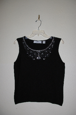 +MBADG #28-517  "Marisa Christina Black Knit Embelished Tank"