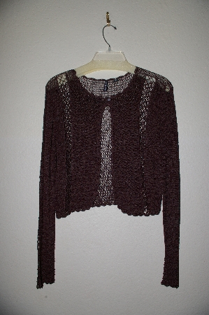 +MBADG #28-464  "Venini Fancy Brown Crochet Cardigan"