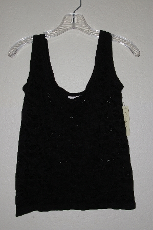 +MBADG #28-440 "Mainbocher Fancy Black Lace Stretch Tank"